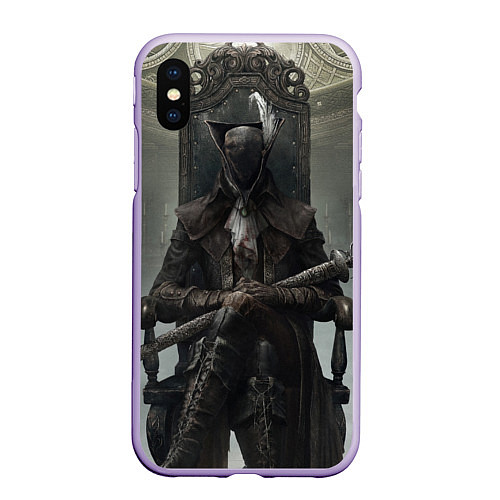 Чехол iPhone XS Max матовый Bloodborne охотник / 3D-Светло-сиреневый – фото 1