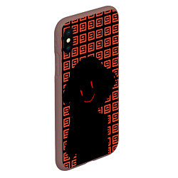 Чехол iPhone XS Max матовый Undertale - Frisk smile, цвет: 3D-коричневый — фото 2