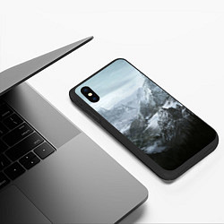 Чехол iPhone XS Max матовый Природа Скайрима, цвет: 3D-черный — фото 2