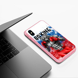 Чехол iPhone XS Max матовый Бокс - Россия, цвет: 3D-баблгам — фото 2