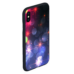 Чехол iPhone XS Max матовый Поп арт неоновые звезды космического неба, цвет: 3D-черный — фото 2