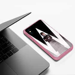 Чехол iPhone XS Max матовый W wednesday addams, цвет: 3D-малиновый — фото 2