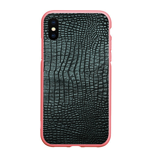 Чехол iPhone XS Max матовый Кожа крокодила - fashion / 3D-Баблгам – фото 1