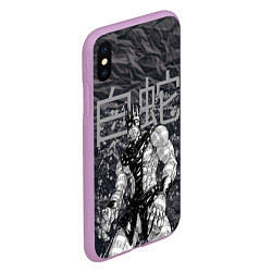 Чехол iPhone XS Max матовый Whitesnake - stand of Enrico Pucci - Jojo, цвет: 3D-сиреневый — фото 2