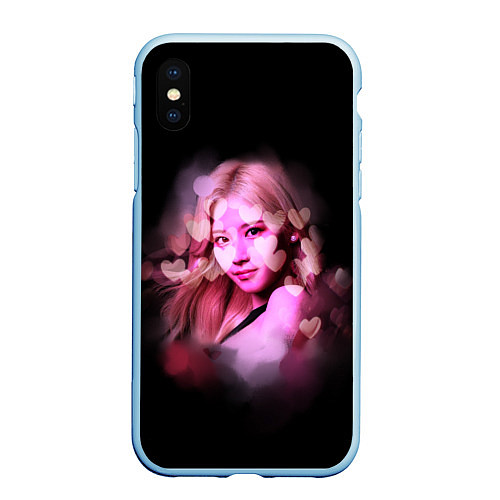 Чехол iPhone XS Max матовый Sana Twice / 3D-Голубой – фото 1