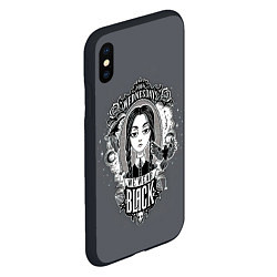 Чехол iPhone XS Max матовый Wednesday wear black, цвет: 3D-черный — фото 2