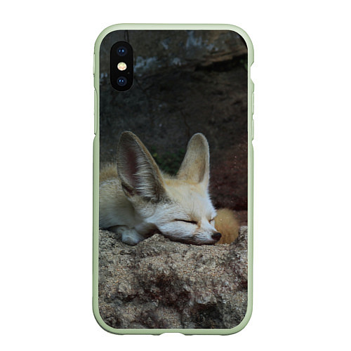 Чехол iPhone XS Max матовый Фенек / 3D-Салатовый – фото 1