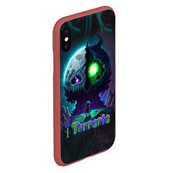 Чехол iPhone XS Max матовый Terraria monster, цвет: 3D-красный — фото 2