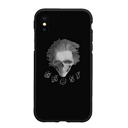 Чехол iPhone XS Max матовый Ghost skull, цвет: 3D-черный