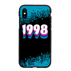 Чехол iPhone XS Max матовый Made in 1998: vintage art, цвет: 3D-черный