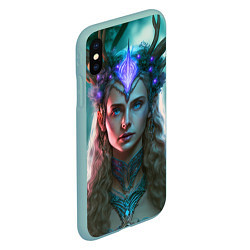 Чехол iPhone XS Max матовый Сказочная принцесса, цвет: 3D-мятный — фото 2