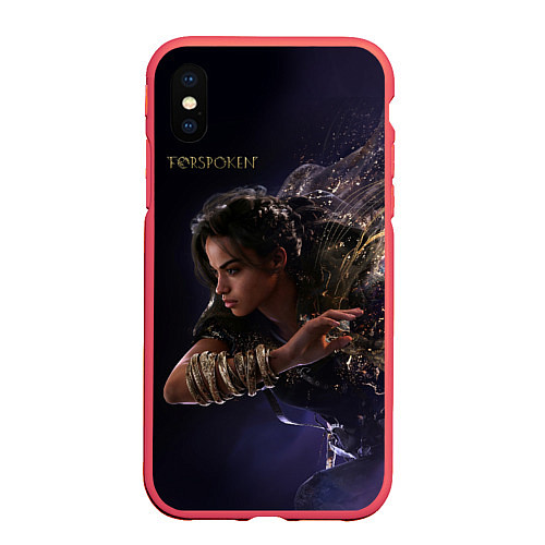 Чехол iPhone XS Max матовый Forspoken / 3D-Красный – фото 1