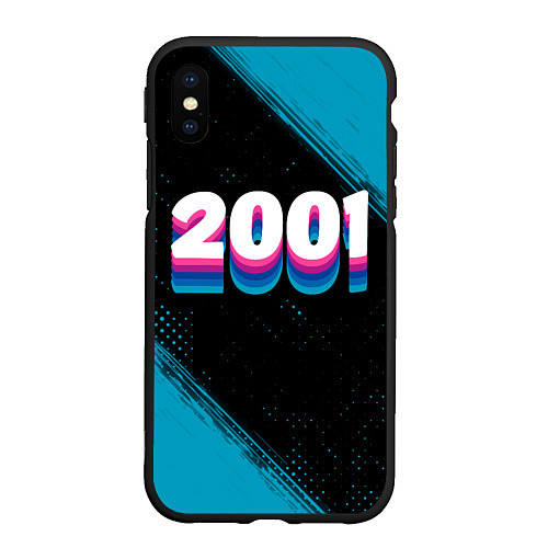 Чехол iPhone XS Max матовый Made in 2001: vintage art / 3D-Черный – фото 1