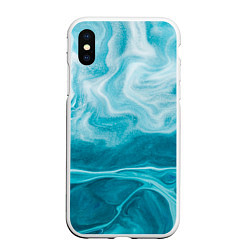 Чехол iPhone XS Max матовый Морской бриз, цвет: 3D-белый