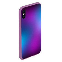 Чехол iPhone XS Max матовый НЕОНОВЫЙ ГРАДИЕНТ, цвет: 3D-фиолетовый — фото 2