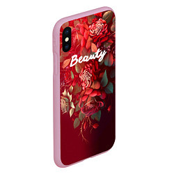 Чехол iPhone XS Max матовый Beauty Красота розы, цвет: 3D-розовый — фото 2
