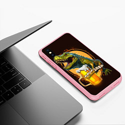 Чехол iPhone XS Max матовый Алкозавр Т-Рекс, цвет: 3D-баблгам — фото 2