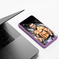 Чехол iPhone XS Max матовый Петр Ян арт, цвет: 3D-фиолетовый — фото 2
