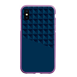 Чехол iPhone XS Max матовый Геометрическая диагональ, цвет: 3D-фиолетовый
