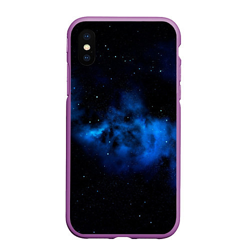 Чехол iPhone XS Max матовый Пояс галактик / 3D-Фиолетовый – фото 1