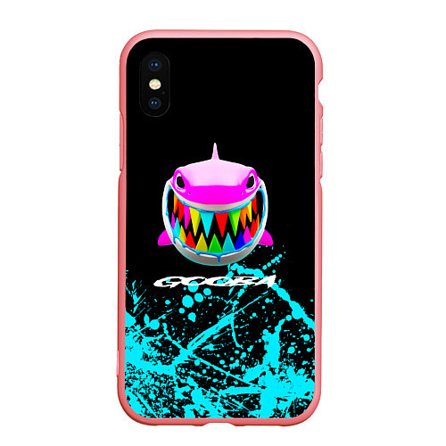 Чехол iPhone XS Max матовый 6Ix9ine голубые брызги / 3D-Баблгам – фото 1