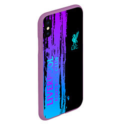 Чехол iPhone XS Max матовый Liverpool FC sport, цвет: 3D-фиолетовый — фото 2