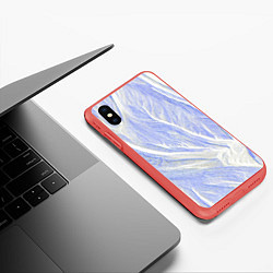 Чехол iPhone XS Max матовый Безмолвное пространство, цвет: 3D-красный — фото 2