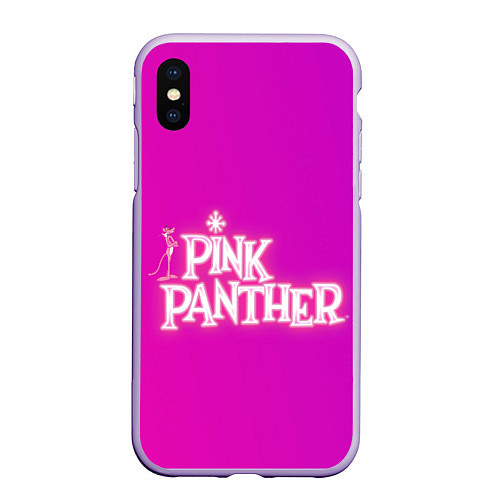 Чехол iPhone XS Max матовый Pink panther / 3D-Светло-сиреневый – фото 1