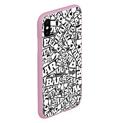 Чехол iPhone XS Max матовый Baracota Stickers, цвет: 3D-розовый — фото 2
