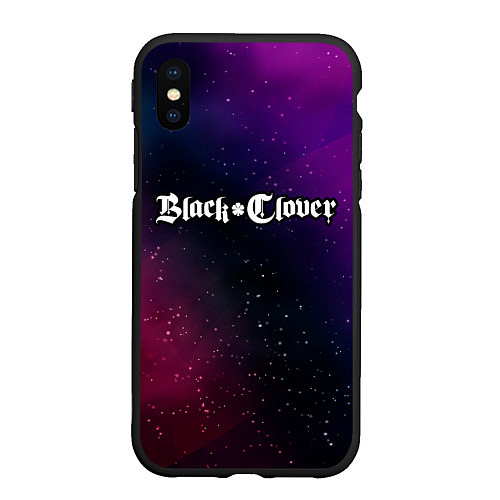 Чехол iPhone XS Max матовый Black Clover gradient space / 3D-Черный – фото 1