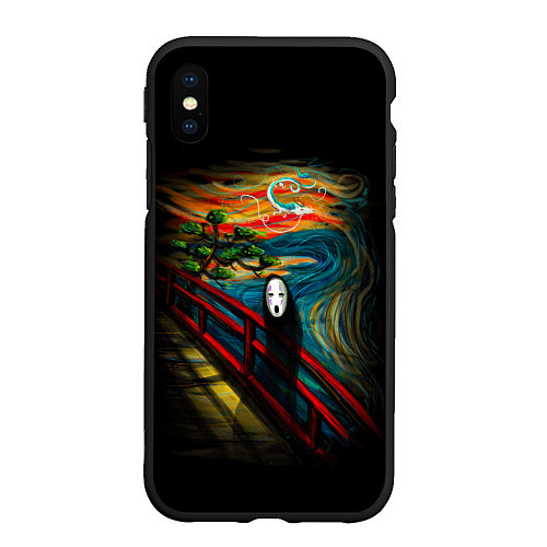Чехол iPhone XS Max матовый Унесенные призраками Безликий бог в стиле Ван Гога / 3D-Черный – фото 1