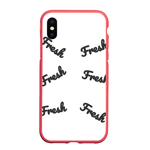 Чехол iPhone XS Max матовый Fresh / 3D-Красный – фото 1