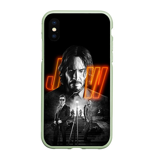 Чехол iPhone XS Max матовый John Wick Chapter 4 / 3D-Салатовый – фото 1