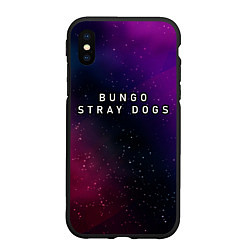 Чехол iPhone XS Max матовый Bungo Stray Dogs gradient space, цвет: 3D-черный