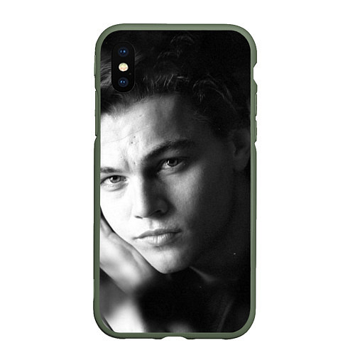 Чехол iPhone XS Max матовый Леонардо Ди Каприо фото / 3D-Темно-зеленый – фото 1