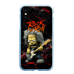 Чехол iPhone XS Max матовый Simpsons Rock and roll