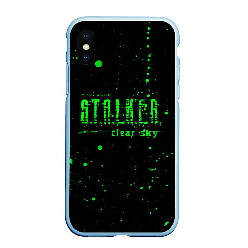 Чехол iPhone XS Max матовый Stalker sky radiation / 3D-Голубой – фото 1