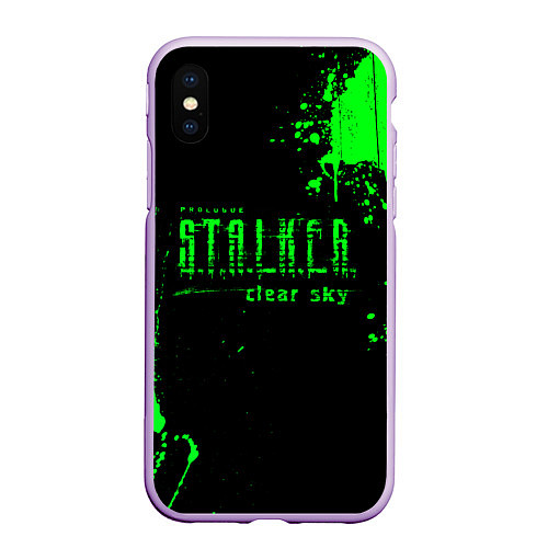 Чехол iPhone XS Max матовый Stalker sky art / 3D-Сиреневый – фото 1