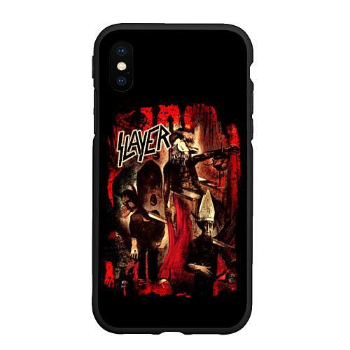 Чехол iPhone XS Max матовый Slayer ад / 3D-Черный – фото 1