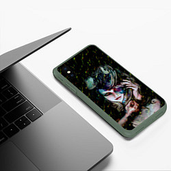 Чехол iPhone XS Max матовый Рука любимого, цвет: 3D-темно-зеленый — фото 2