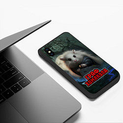Чехол iPhone XS Max матовый Граф Хомякула в темном лесу, цвет: 3D-черный — фото 2