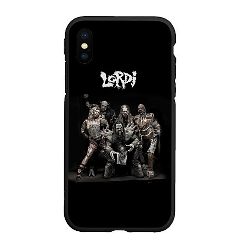 Чехол iPhone XS Max матовый Lordi band / 3D-Черный – фото 1