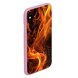 Чехол iPhone XS Max матовый Пламя удачи, цвет: 3D-розовый — фото 2