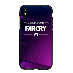 Чехол iPhone XS Max матовый Far Cry gaming champion: рамка с лого и джойстиком