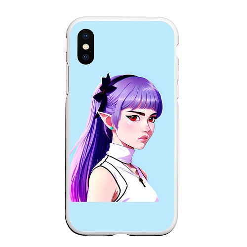 Чехол iPhone XS Max матовый Elf Grimes / 3D-Белый – фото 1