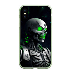 Чехол iPhone XS Max матовый Necron, цвет: 3D-салатовый