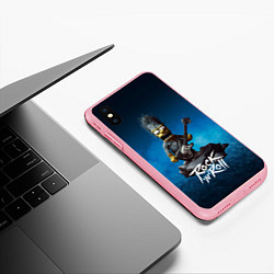Чехол iPhone XS Max матовый Simpson rock, цвет: 3D-баблгам — фото 2