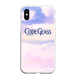 Чехол iPhone XS Max матовый Code Geass sky clouds, цвет: 3D-белый