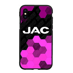 Чехол iPhone XS Max матовый JAC pro racing: символ сверху