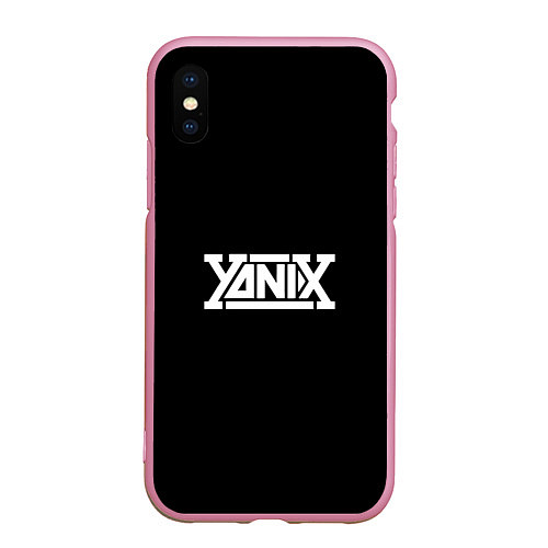 Чехол iPhone XS Max матовый Yanix надпись / 3D-Розовый – фото 1